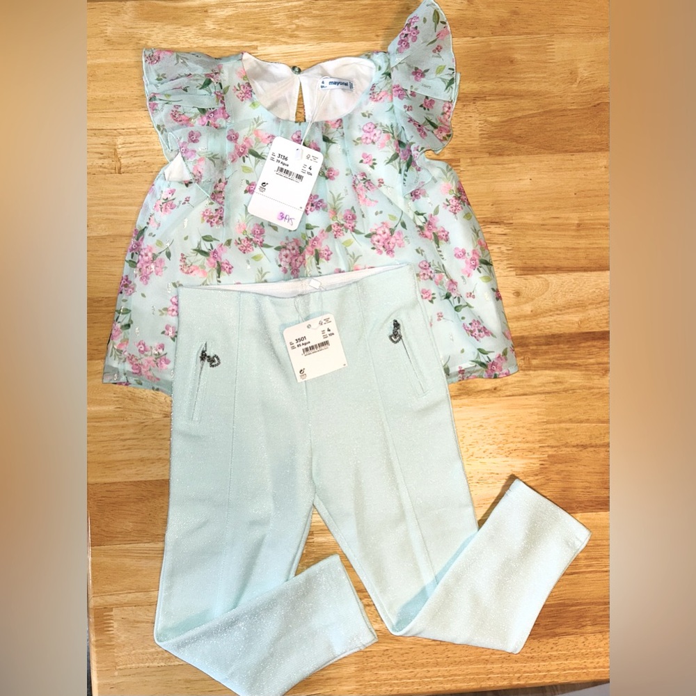 Mayoral Teal Outfit